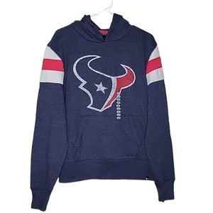 NWT NFL '47 Houston Texans Atlas Blue Graphic Pullover Hoodie